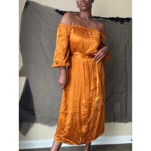 House of Harlow 1960 x Revolve Rosito Midi Dress in Copper Size Small